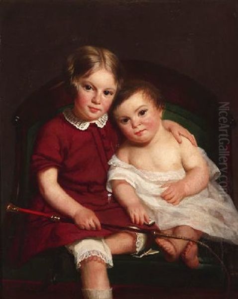 Kinderportrat Oil Painting by Louise-Adelaide Desnos