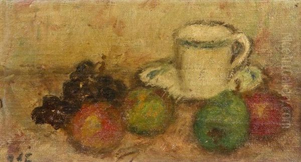 Composition Aux Fruits Et Tasse by Georges d'Espagnat