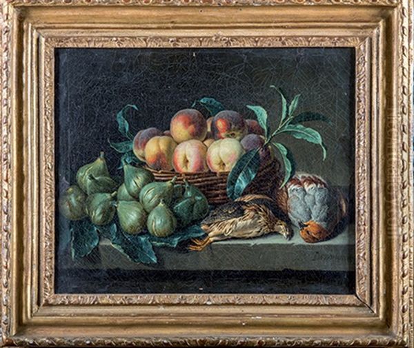 Nature Morte, Fruits, Gibier Oil Painting by Alexandre Francois Desportes