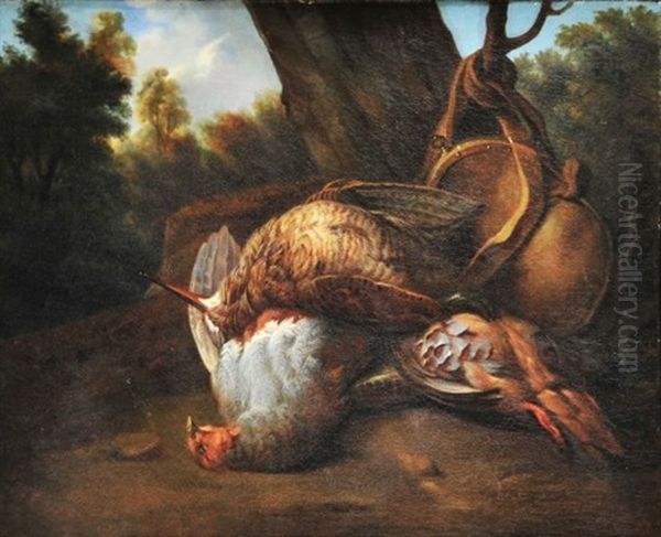 Nature Morte Au Perdreaux Et A La Becasse Oil Painting by Alexandre Francois Desportes