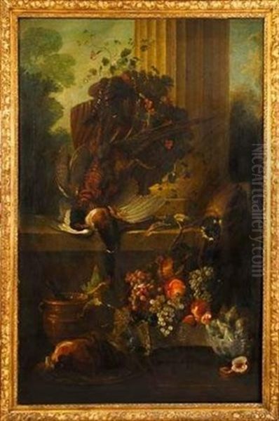 Nature Morte Au Gibier Et Fruits Oil Painting by Alexandre Francois Desportes