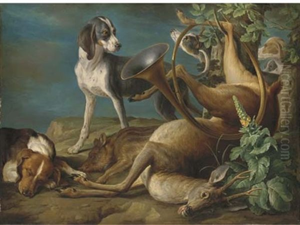 Le Retour De La Chasse Oil Painting by Alexandre Francois Desportes