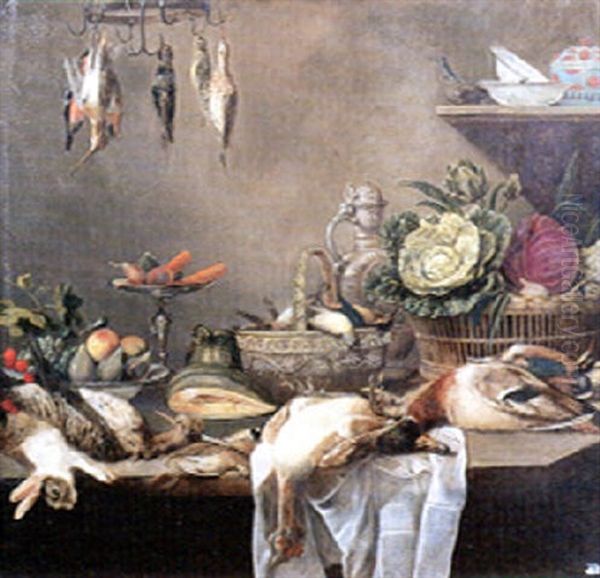 Nature Morte Au Gibier Oil Painting by Alexandre Francois Desportes