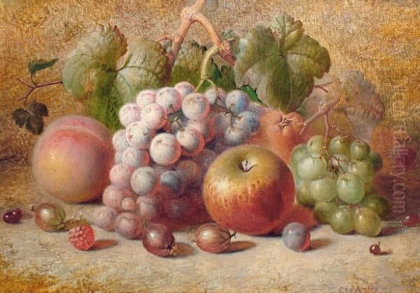 Still Life Of Fruit, A Pair Oil Painting by Charles Archer