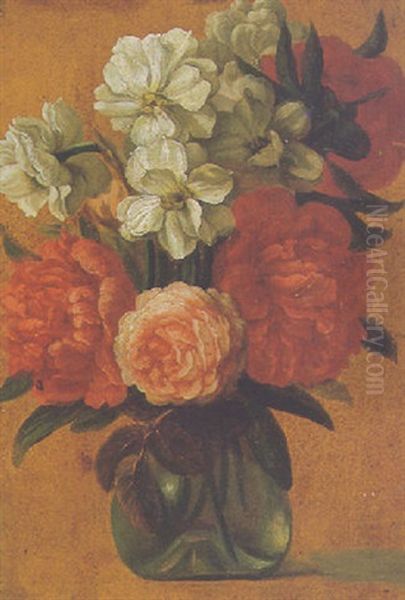 Still Life Of Flowers In A Vase Oil Painting by Claude Francois Desportes