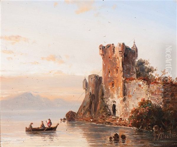 Return To The Keep At Dusk Oil Painting by Johannes Joseph Destree