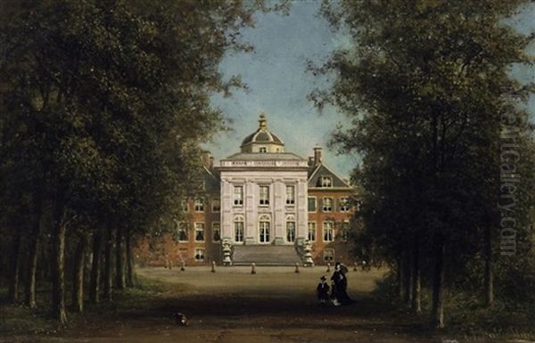 La Residence D`ete Du Roi Oil Painting by Johannes Joseph Destree