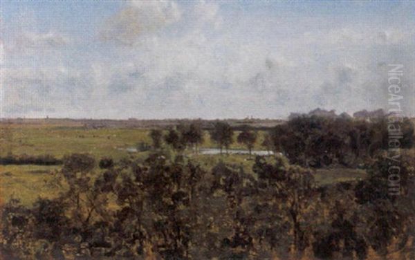 Landschap Oil Painting by Johannes Joseph Destree