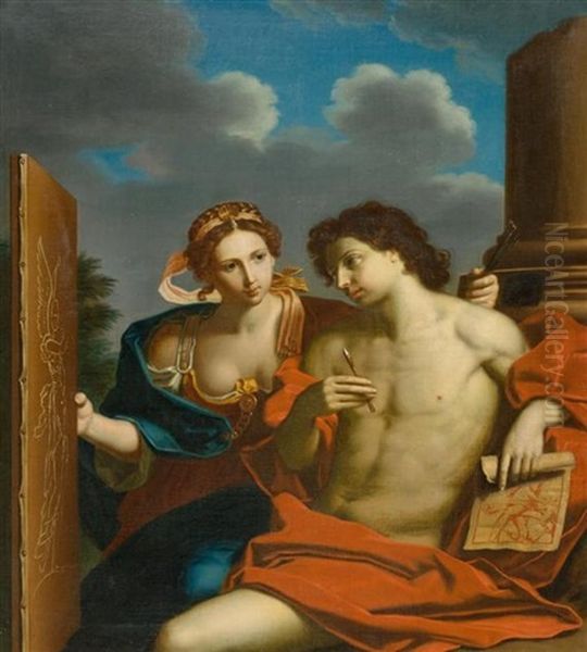 Allegorie Der Malerei Und Der Zeichnung Oil Painting by Michele Desubleo