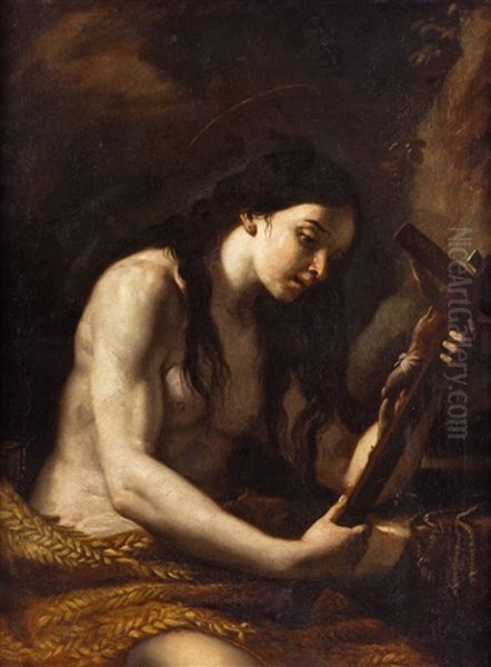 La Magdalena Penitente Oil Painting by Michele Desubleo