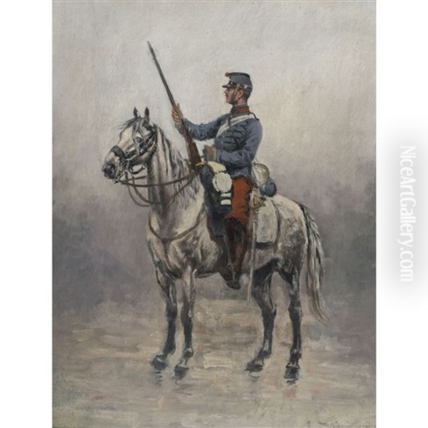 Soldat Oil Painting by Edouard Jean Baptiste Detaille