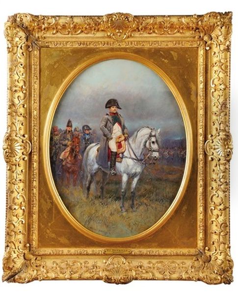 L'empereur Napoleon 1er En Uniforme De Chasseur A Cheval De La Garde Oil Painting by Edouard Jean Baptiste Detaille