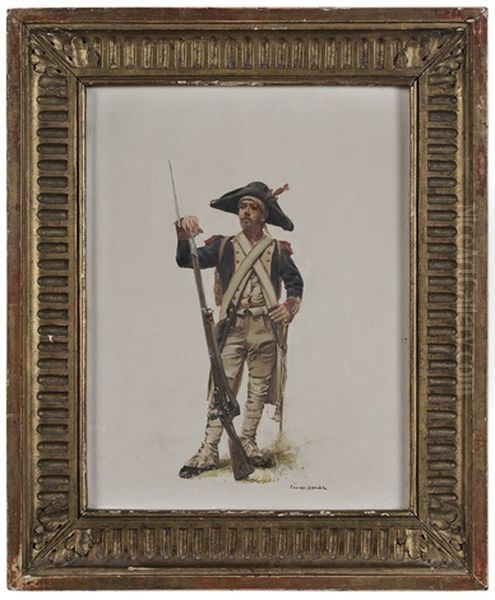 French Infantryman Oil Painting by Edouard Jean Baptiste Detaille