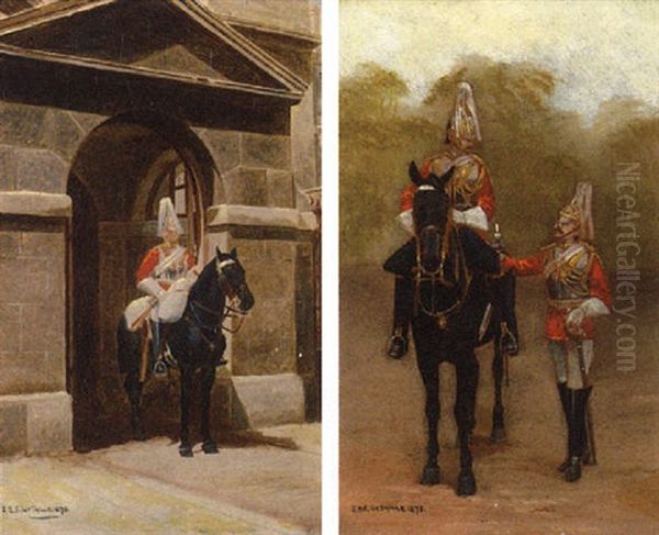 The King's Horseguard Oil Painting by Edouard Jean Baptiste Detaille