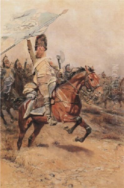 La Charge Oil Painting by Edouard Jean Baptiste Detaille