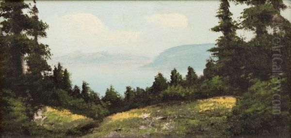 Lake Tahoe Landscape Oil Painting by Richard Detreville