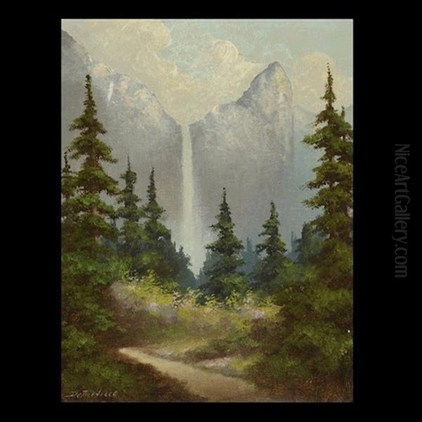 Bridalveil Fall, Yosemite Oil Painting by Richard Detreville