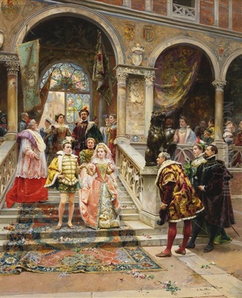 The Marriage Of The Prince Oil Painting by Cesare Auguste Detti