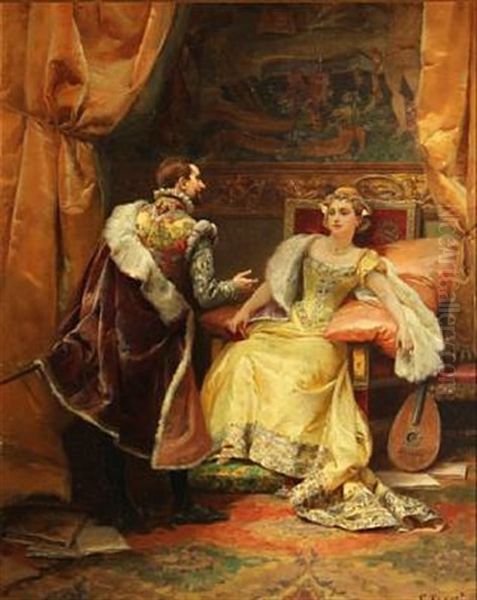 The Royal Audience Oil Painting by Cesare Auguste Detti