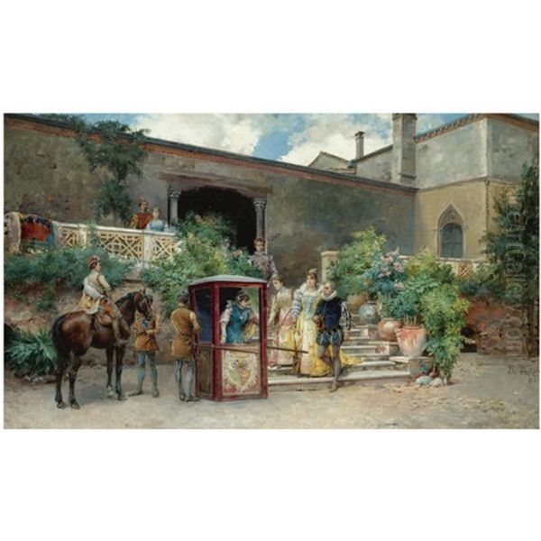 The Welcome Oil Painting by Cesare Auguste Detti