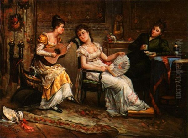 An Afternoon Of Leisure Oil Painting by Cesare Auguste Detti