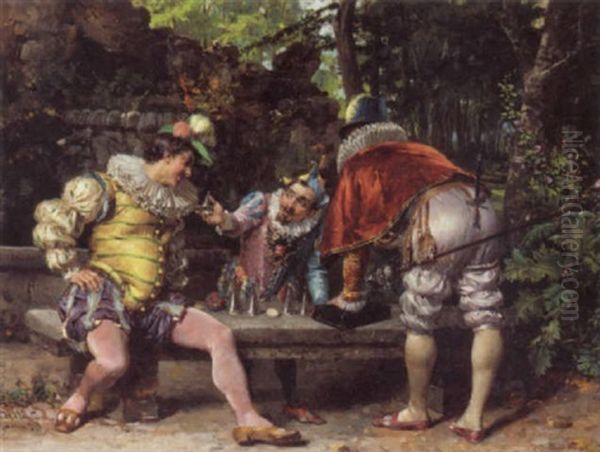 The Egg Trick Oil Painting by Cesare Auguste Detti