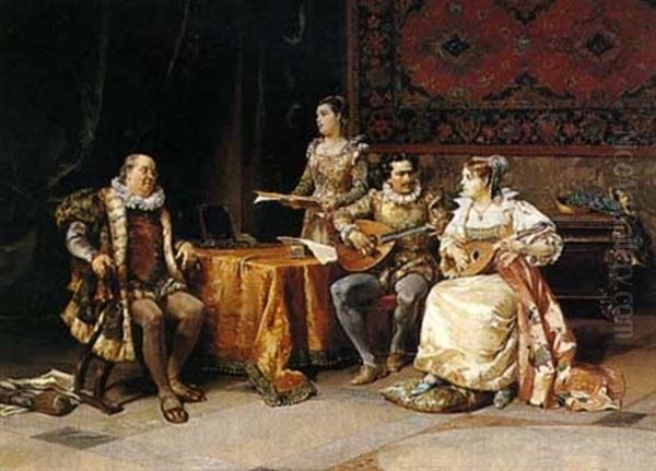 The Rehearsal Oil Painting by Cesare Auguste Detti