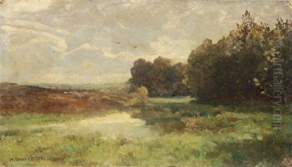 Moorlandschaft Oil Painting by Heinrich Deuchert