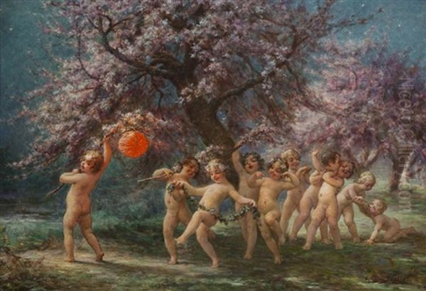 Nuit De Printemps Oil Painting by Eugene Auguste Francois Deully