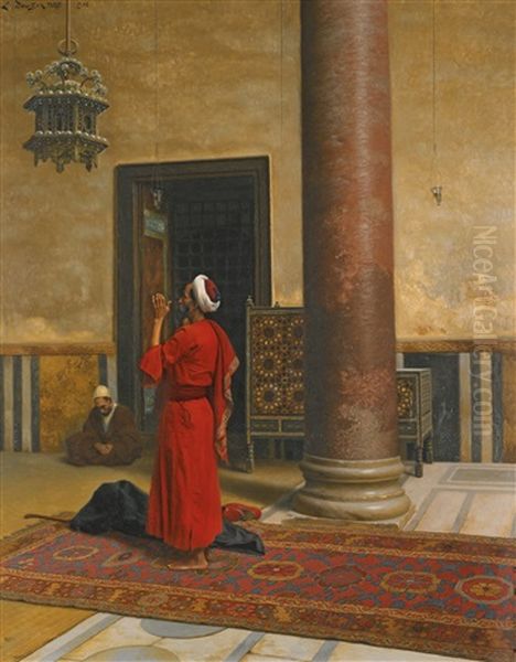 Morning Prayers Oil Painting by Ludwig Deutsch