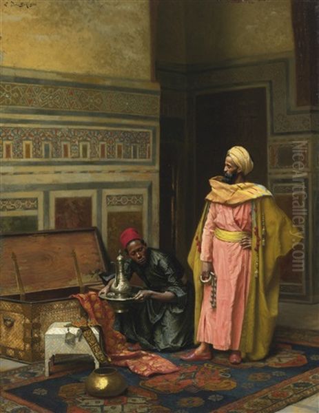 The Treasure Chest Oil Painting by Ludwig Deutsch