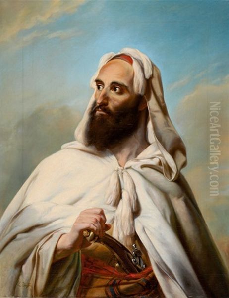 Biblical Figure Oil Painting by Ludwig Deutsch