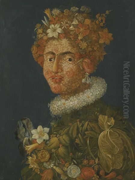 An Anthropomorphic Allegory Of Spring Oil Painting by Giuseppe Arcimboldo