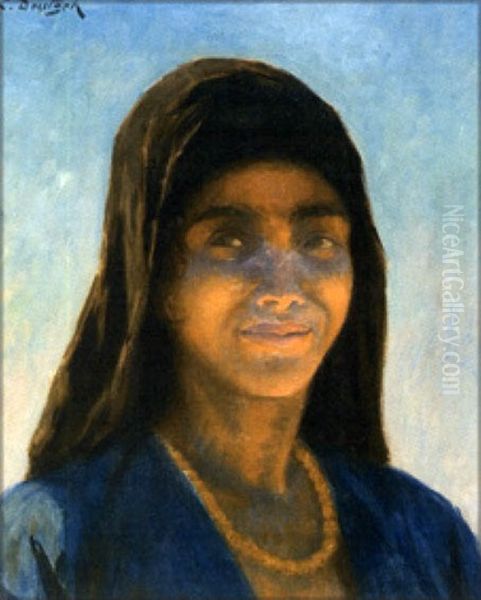 Egyptienne Oil Painting by Ludwig Deutsch