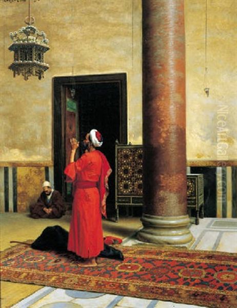 Morning Prayers Oil Painting by Ludwig Deutsch