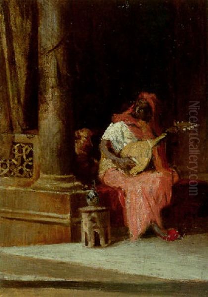 Le Musicien Oil Painting by Ludwig Deutsch