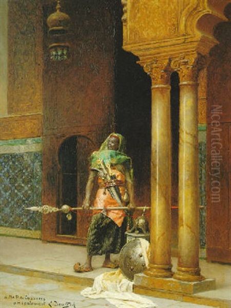 The Nubian Guard Oil Painting by Ludwig Deutsch