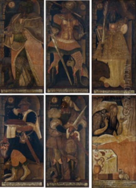 Jacob, Simon, Levi, Nephtali, Gad Et Aser (6 Works) Oil Painting by Niklaus Manuel Deutsch