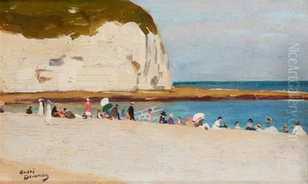 Plage De Normandie Oil Painting by Andre Devambez