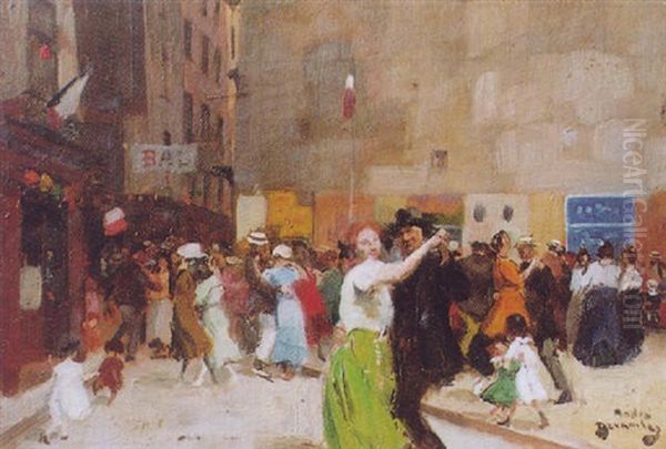 Le Bal Du 14 Juillet Oil Painting by Andre Devambez