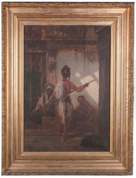 Bachis-bouzouks, Gardien Du Harem Oil Painting by Louis Devedeux