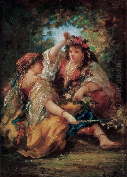 Turkey Woman Oil Painting by Louis Devedeux