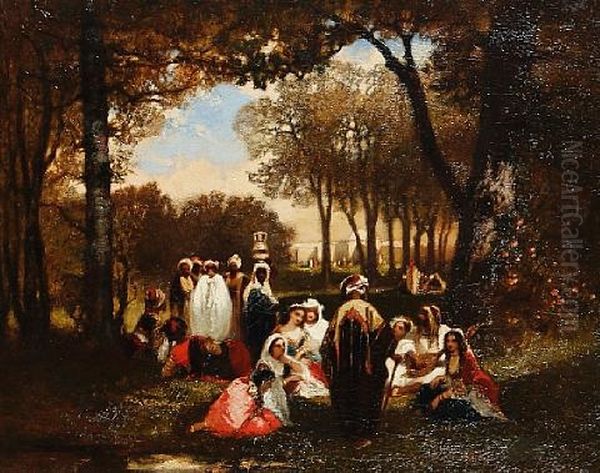 Arabian Fete Champetre Oil Painting by Louis Devedeux