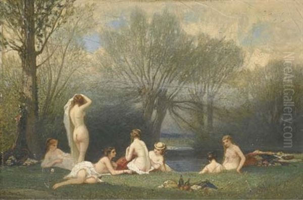 Dejeuner Sur L'herbe Oil Painting by Louis Devedeux