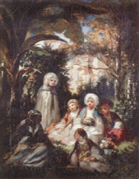 Les Enfants Du Pacha Oil Painting by Louis Devedeux