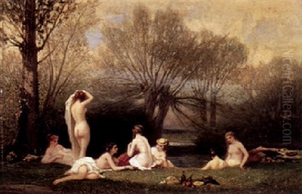 Badene Frauen Oil Painting by Louis Devedeux