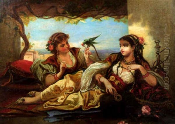 Harem Beauties Oil Painting by Louis Devedeux