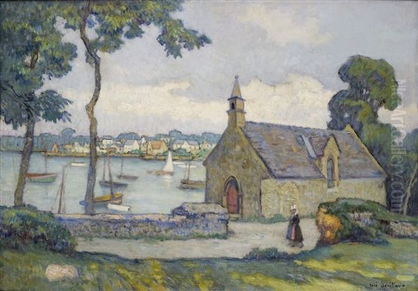 Paysage Breton Oil Painting by Rene (Maire Leon) Devillario