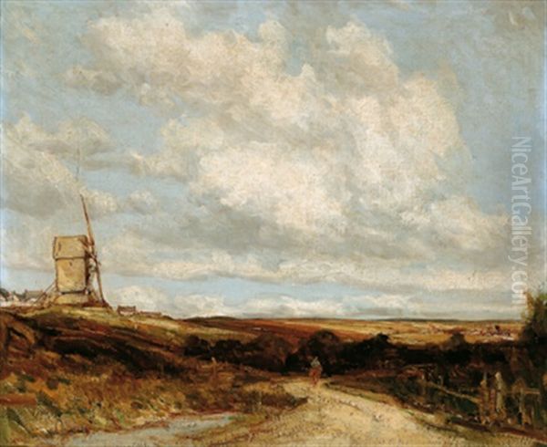 A Brezzy Day Oil Painting by Vickers Deville