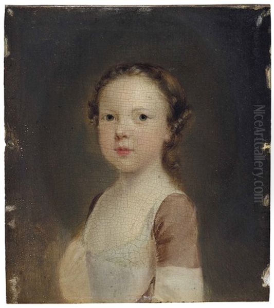 Portrait Of Ellin Devis (1746-1820), Bust-length Oil Painting by Arthur Devis